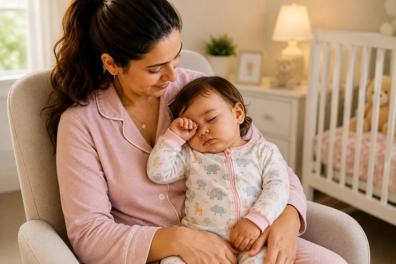 Baby after waking from sleep for a parent guide about scratching, dry itchy skin, warmth, sleepwear and everyday triggers