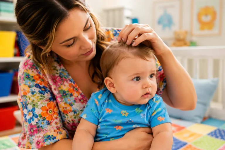Parent and baby featured image for a guide comparing baby eczema and cradle cap