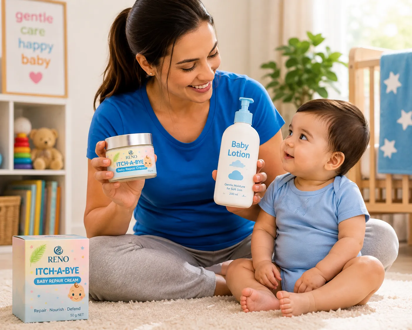 Choosing between cream and lotion for a baby with dry, itchy and eczema-prone skin