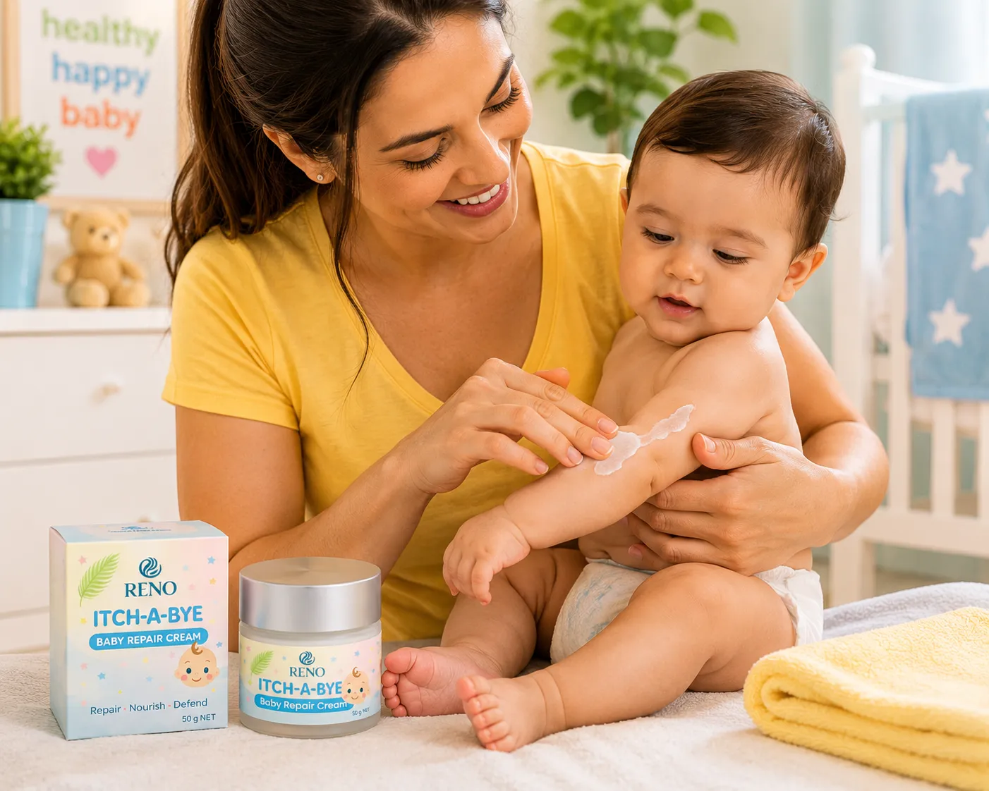 Barrier-supporting baby cream for dry, itchy and eczema-prone skin