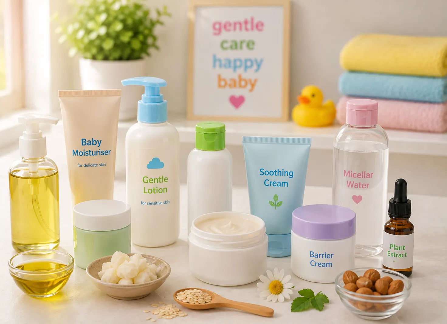 Baby cream ingredient formulation for dry, itchy and eczema-prone skin